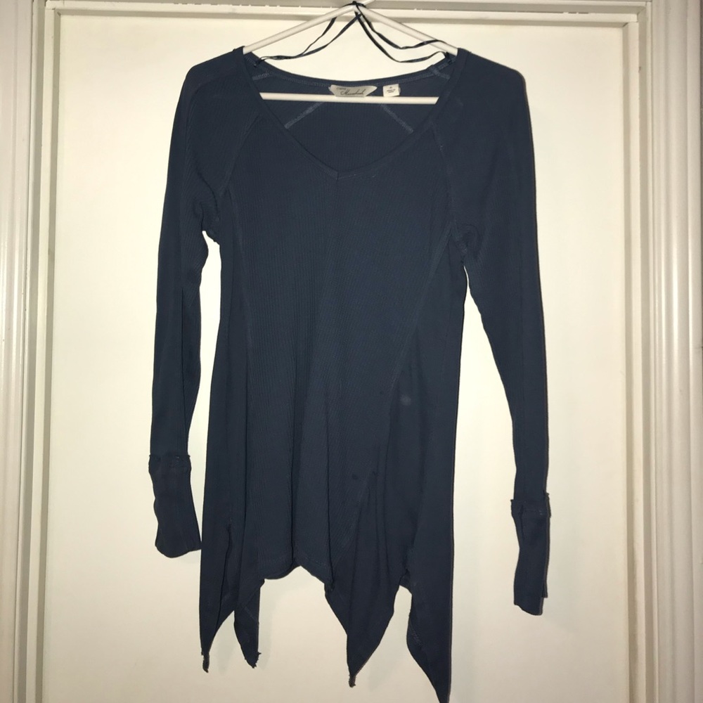 Blue long sleeve top